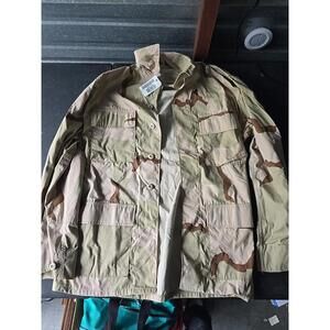 Military Desert Camo Flannel 4 Pockets Small-Long